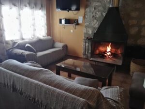 Salón comedor con chimenea